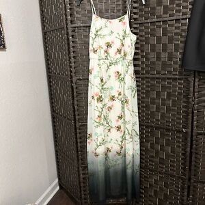 Nordstrom Floral Maxi Dress with black bottom